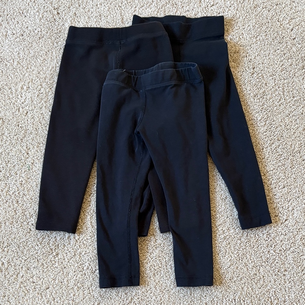 Primary Kids Black Leggings Trio — One Fleece!